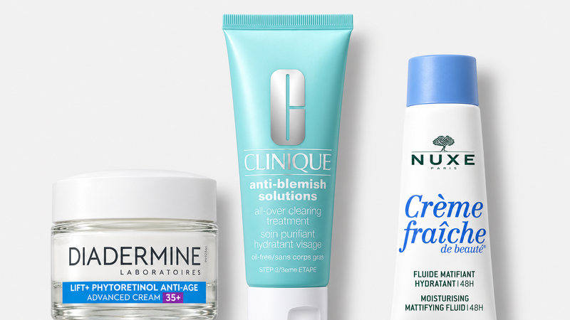 Pleťové krémy – Diadermine Lift+, Clinique Anti-Blemish Solutions a NUXE Crème fraîche