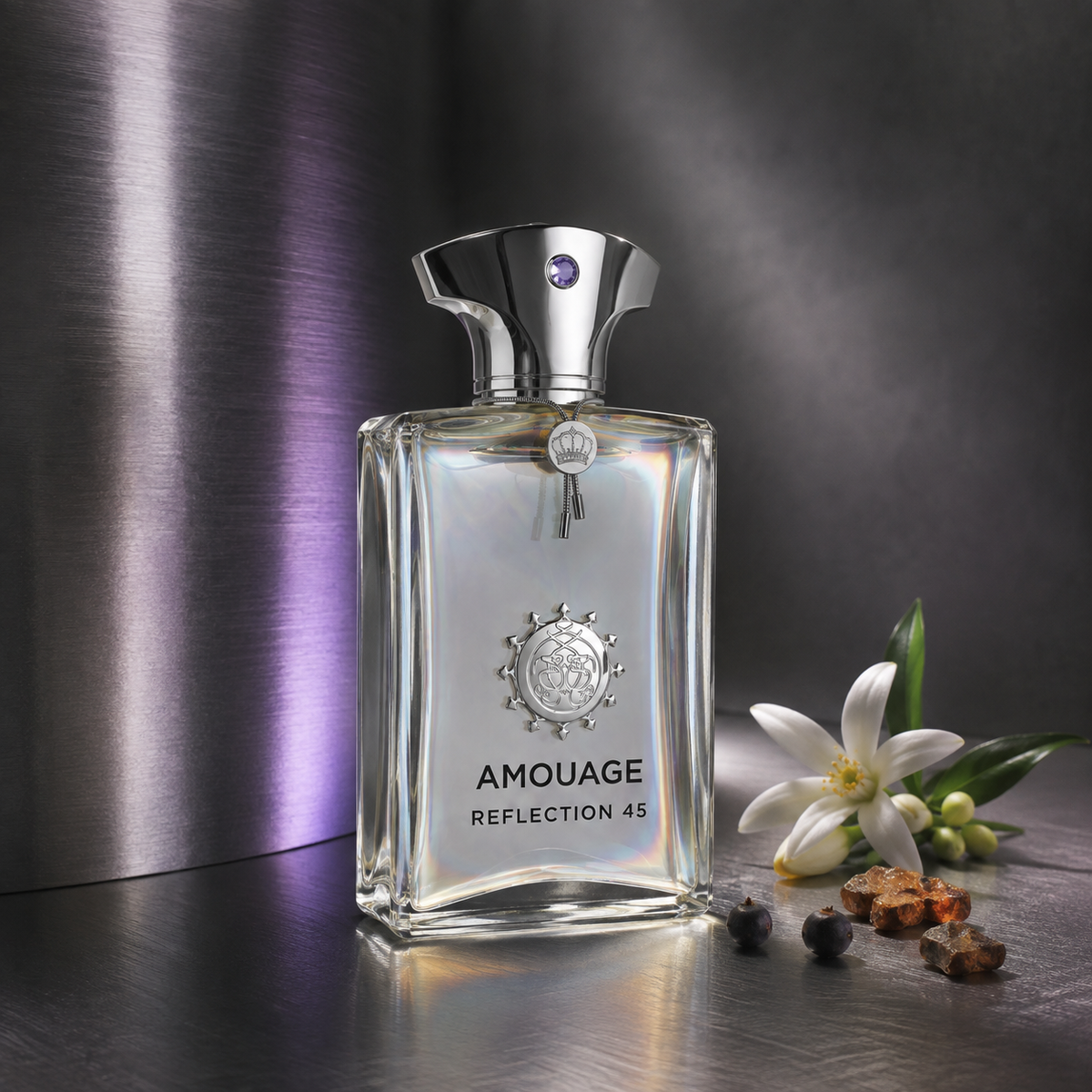 Amouage Reflection 45 Man v tichém stříbrném zátiší s neroli a pryskyřicí – MrRizz