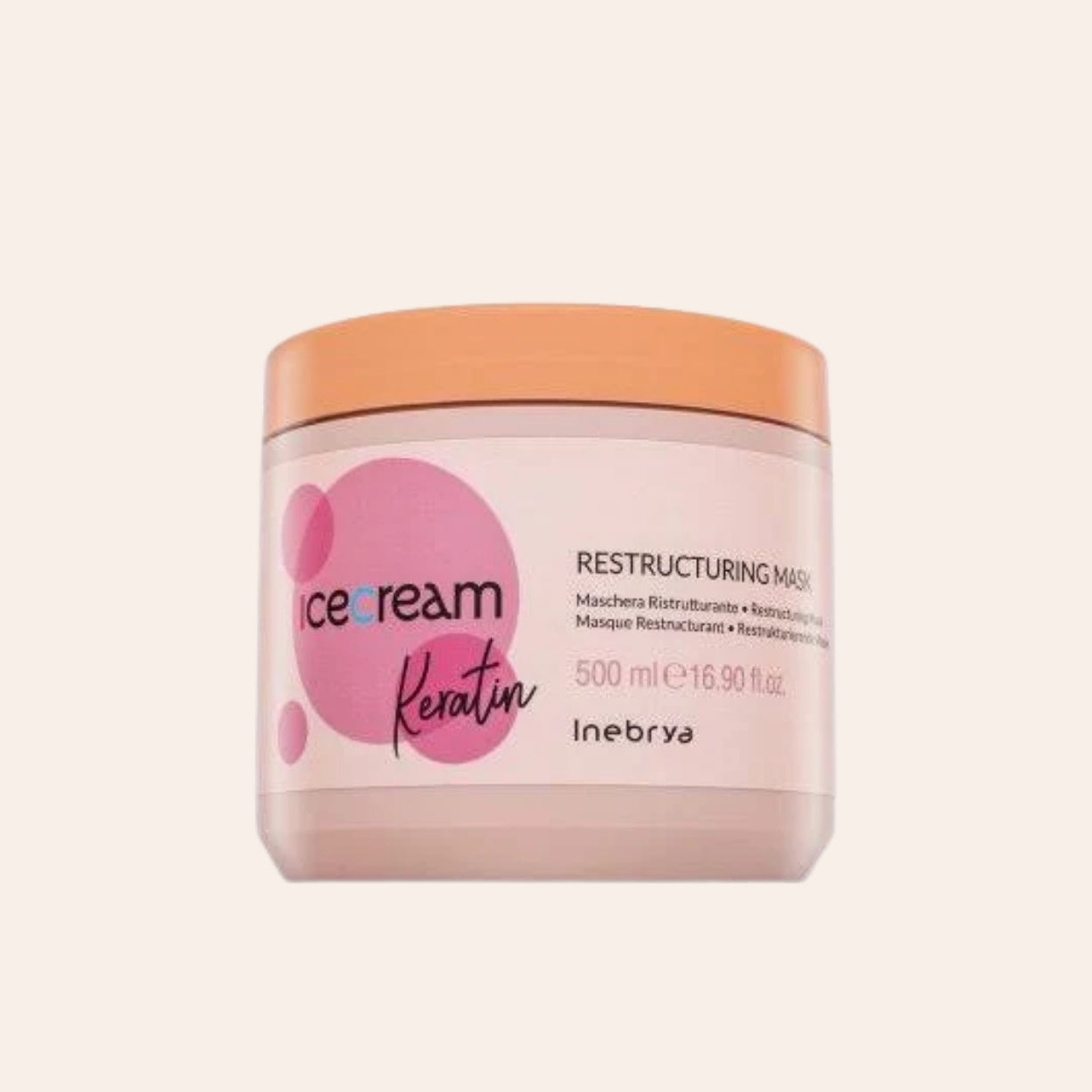 Inebrya Ice Cream Keratin Restrukturierende Maske 500 ml