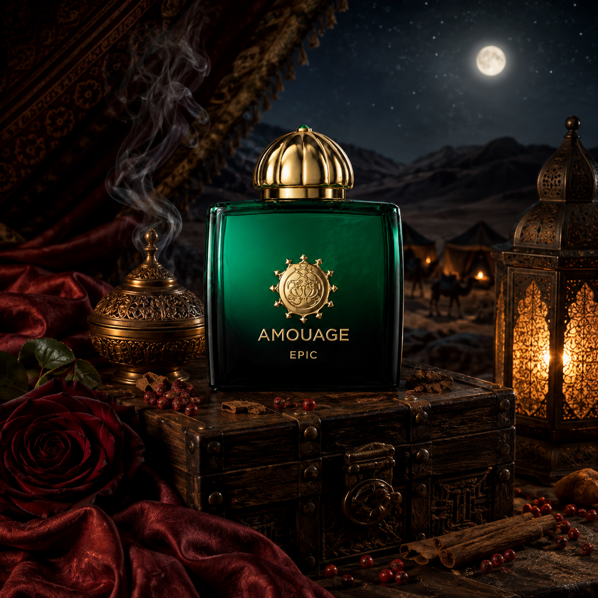 Amouage Epic Woman v nočním karavanním táboře na Hedvábné stezce – MrRizz