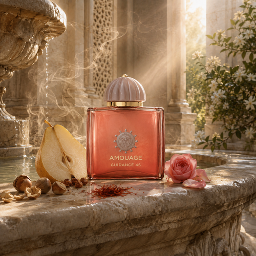 Amouage Guidance 46 v prosluněném zahradním pavilonu – MrRizz