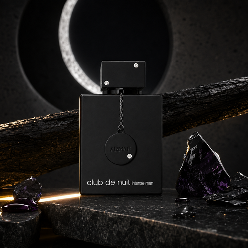 Armaf Club de Nuit Intense Parfum na černém kameni s ohořelým dřevem a tmavými minerály – MrRizz