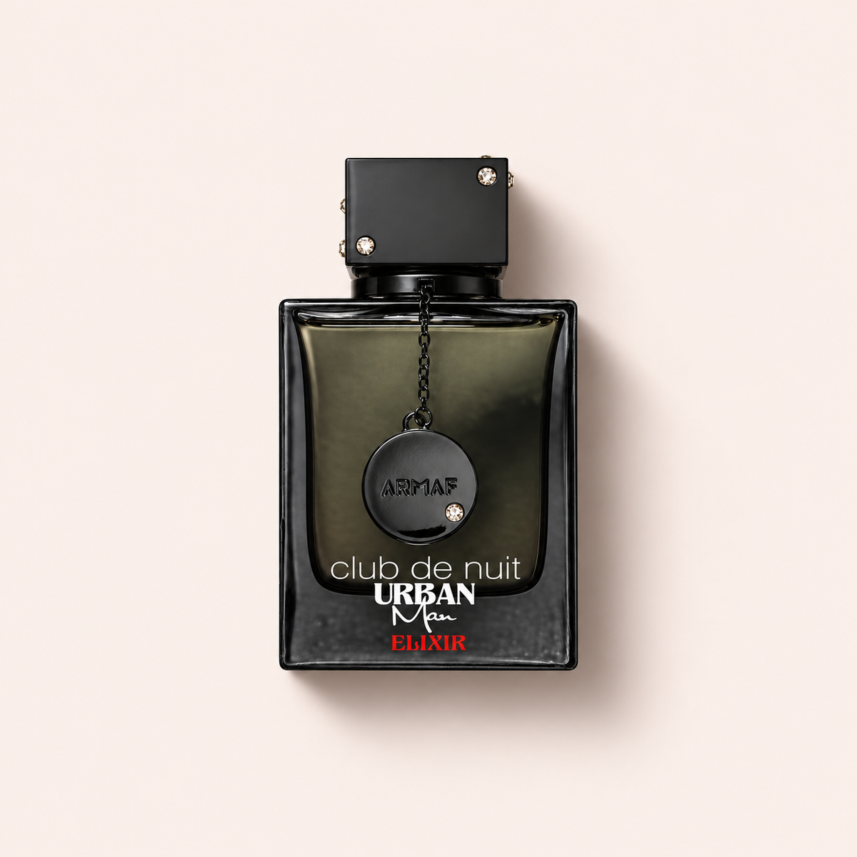 Flakon Armaf Club de Nuit Urban Man Elixir EDP 105 ml na béžovém pozadí – MrRizz
