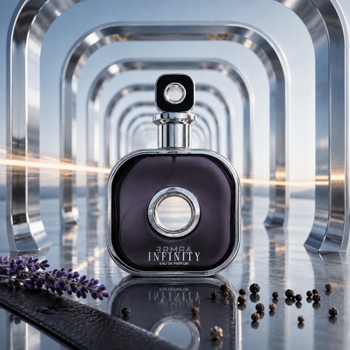 Armaf Infinity Silver ve stříbrné chodbě s oblouky, levandulí a pepřem – MrRizz