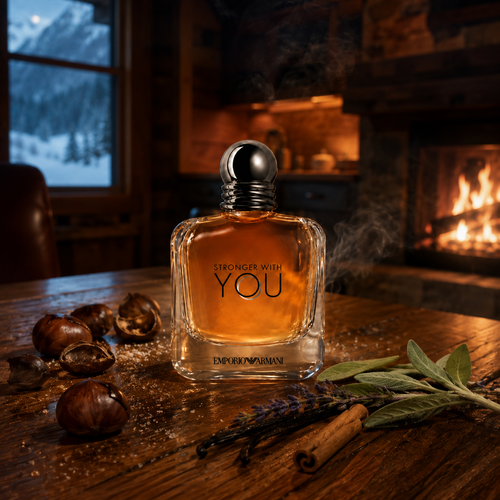 Armani Stronger With You EDT v horské chatě u krbu – MrRizz