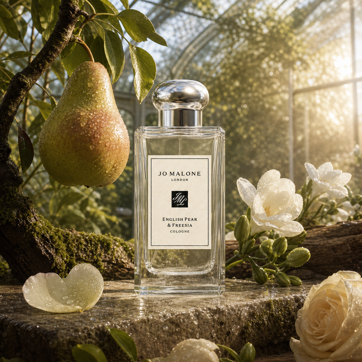 Jo Malone English Pear & Freesia Cologne – ranní skleník s hruškou, frézií a růží – MrRizz