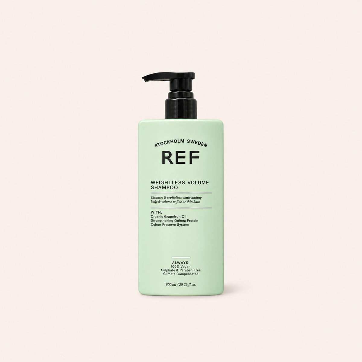 REF Weightless Volume Shampoo 600 ml – titulní produktová fotografie – MrRizz