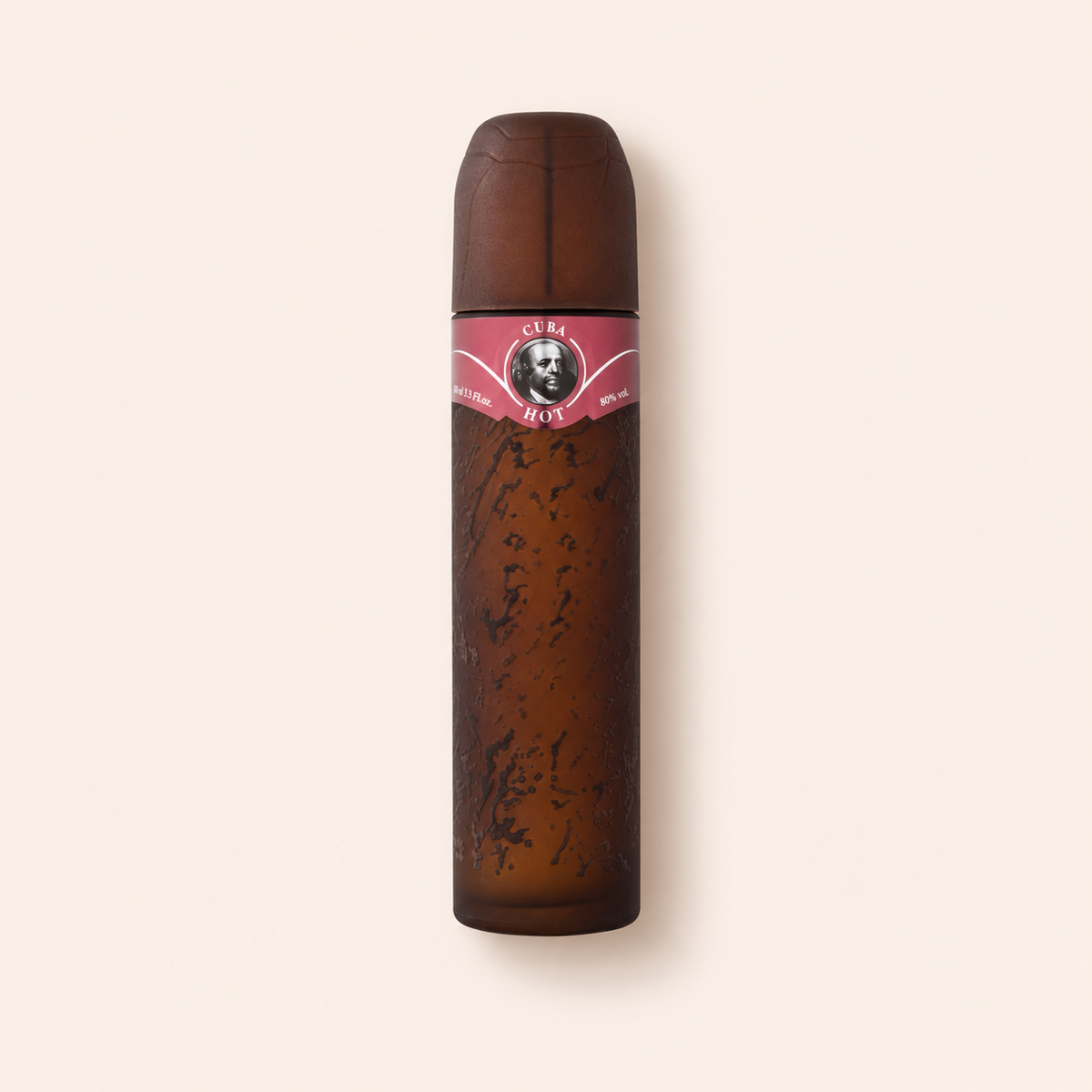 Cuba Hot 100 ml – produktová fotografie na béžovém pozadí MrRizz