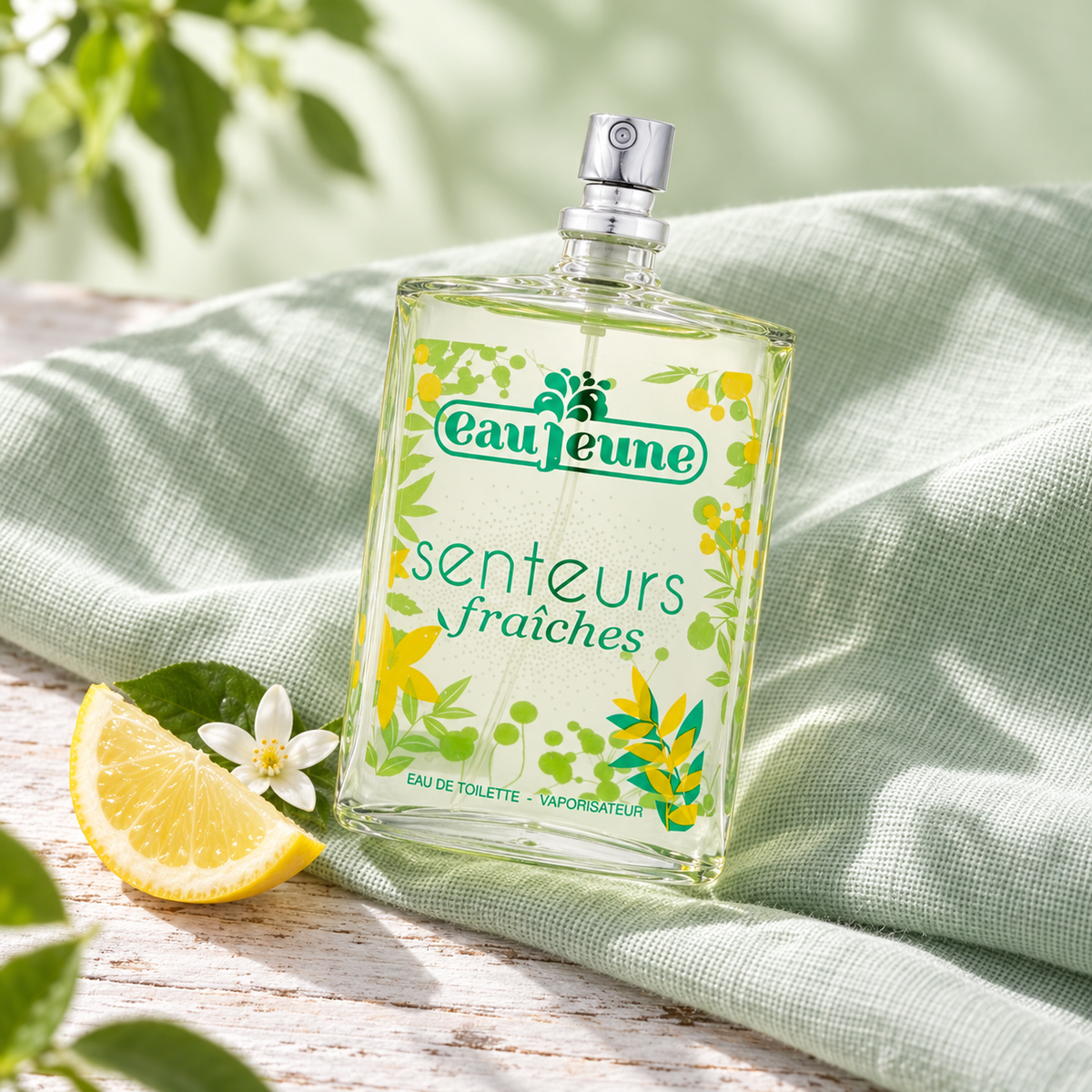 Eau Jeune Senteurs Fraiches 75 ml – produkt v prostředí