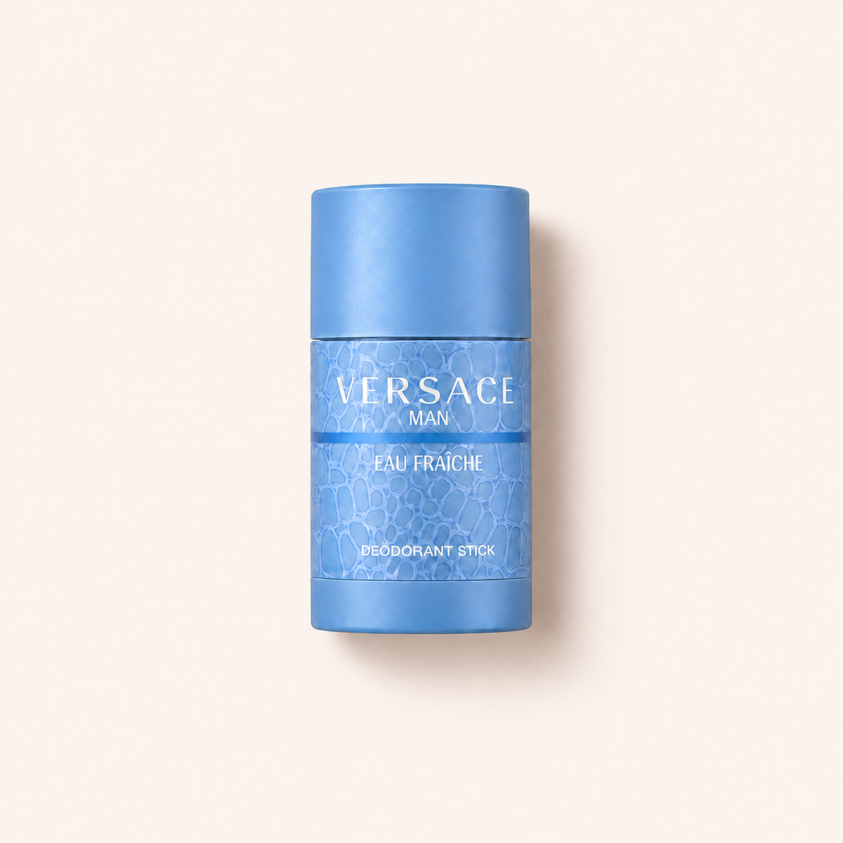Versace Man Eau Fraiche deodorant 75 ml na béžovém pozadí – MrRizz
