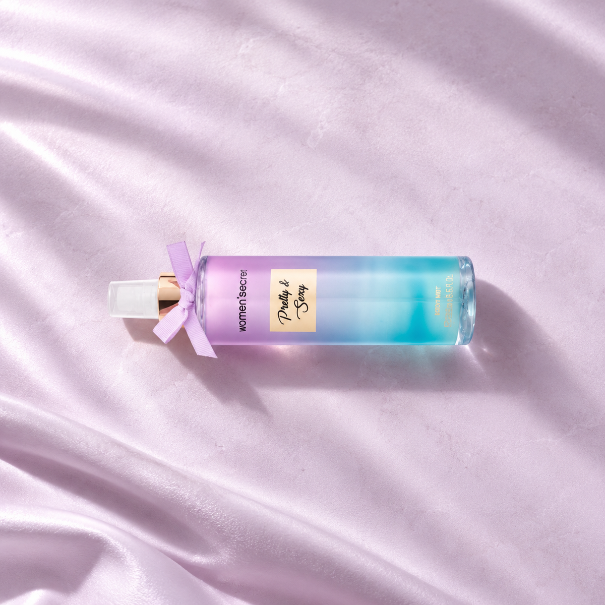 Women´Secret Pretty & Sexy 250 ml – parfém v prostředí, pohled shora s bočním stínem