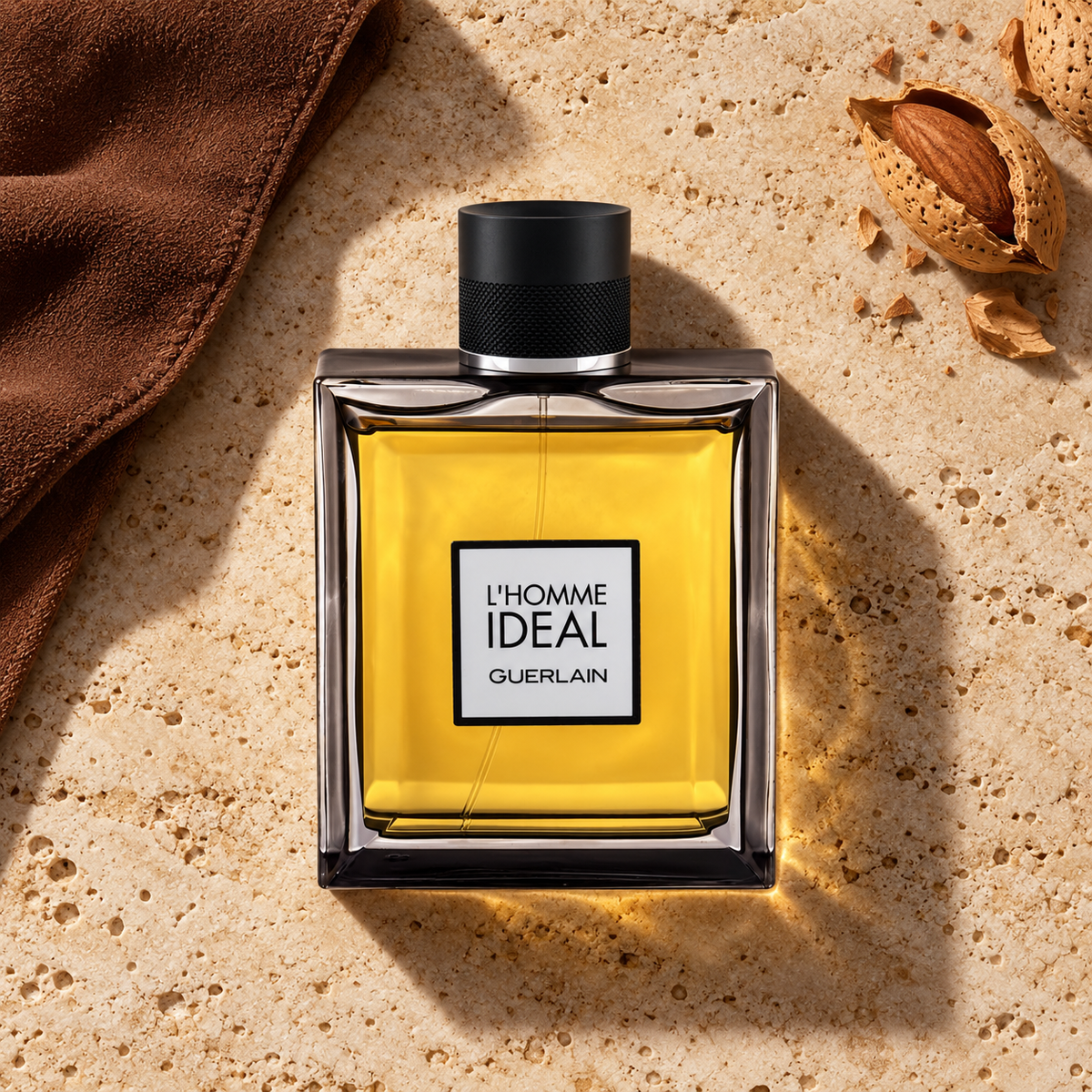 Guerlain L´Homme Ideal EDT 150 ml – parfém v prostředí, pohled shora s bočním stínem