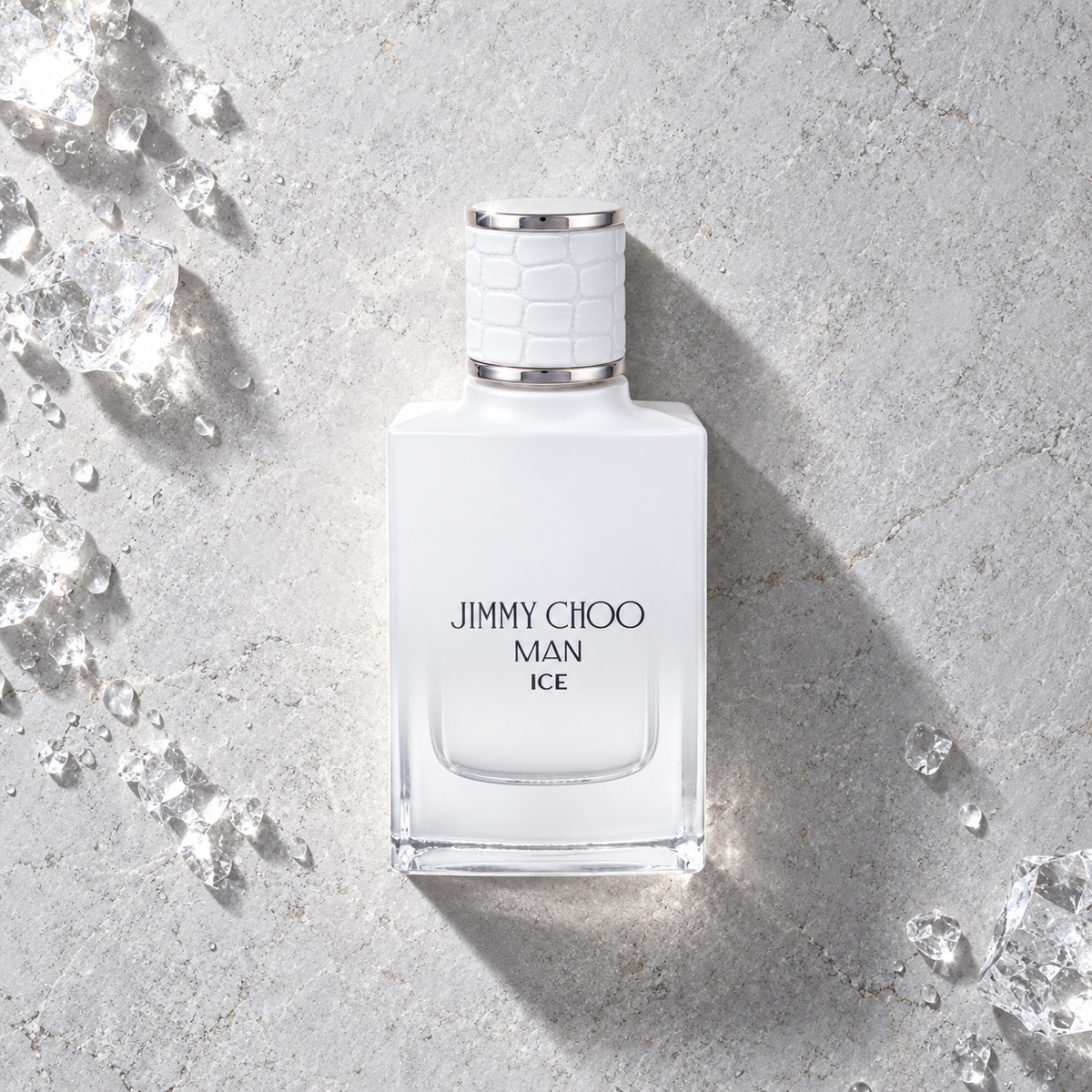 Jimmy Choo Man Ice EDT 30 ml – parfém v prostředí, pohled shora s bočním stínem