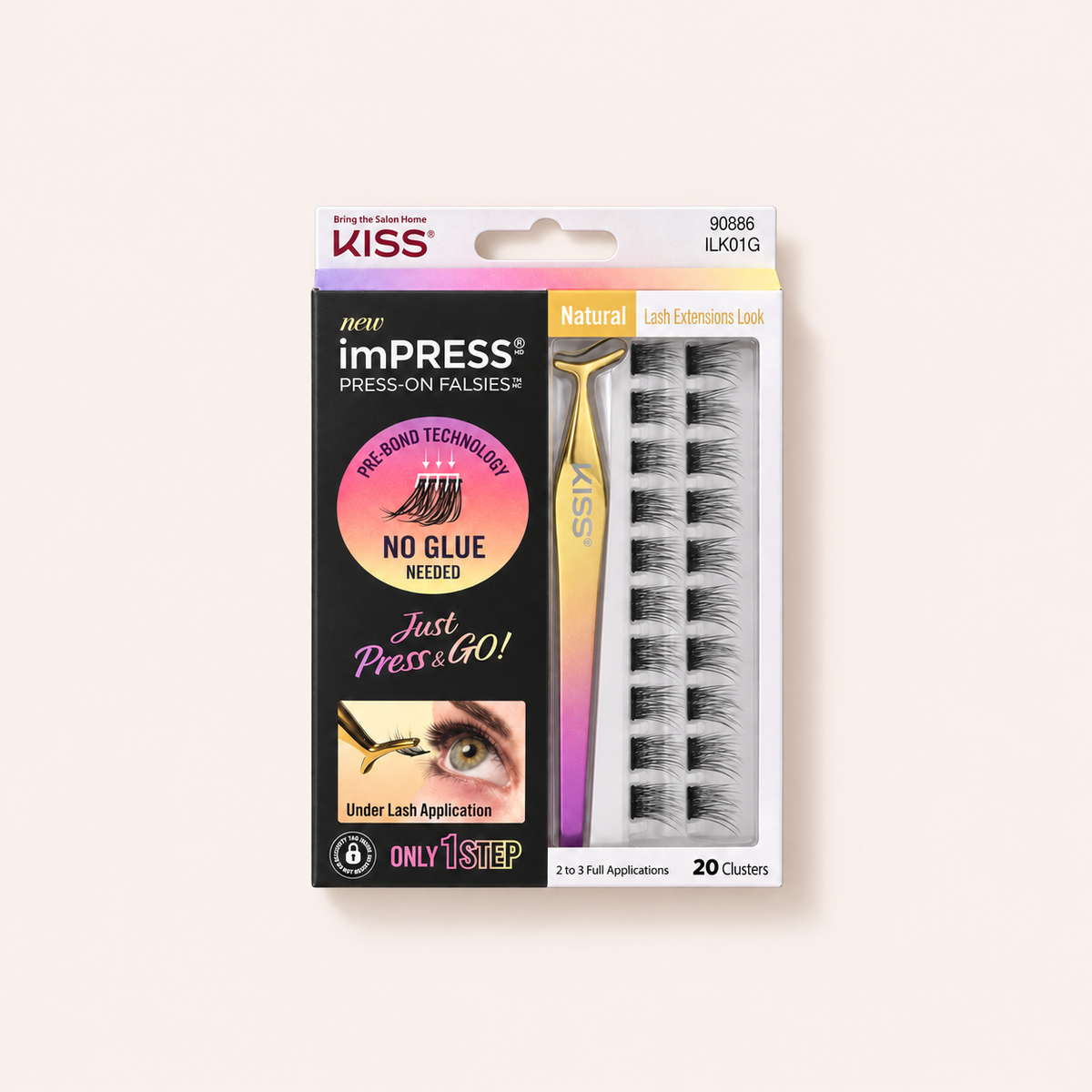 KISS imPRESS Press-on Falsies Natural 01 20 ks s aplikátorem – MrRizz