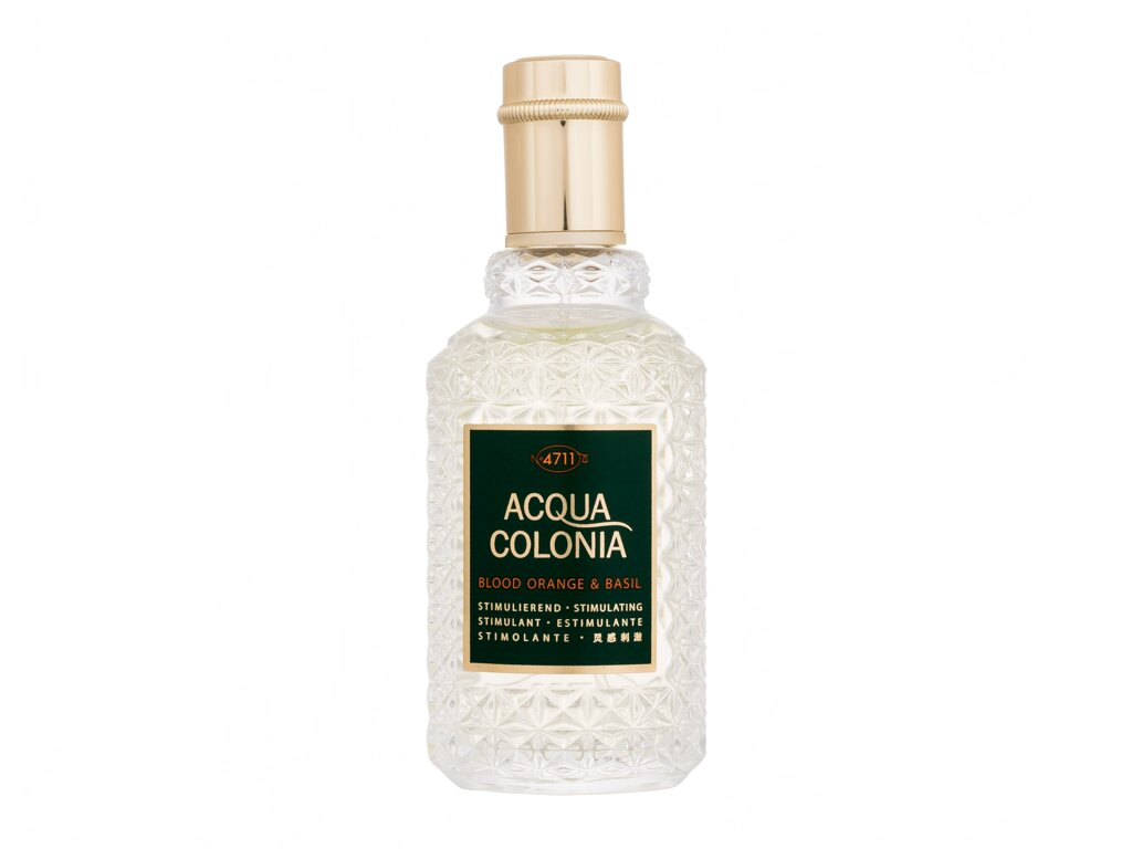 Flakon 4711 Acqua Colonia Blood Orange & Basil Kolínská voda 50 ml na béžovém pozadí – MrRizz