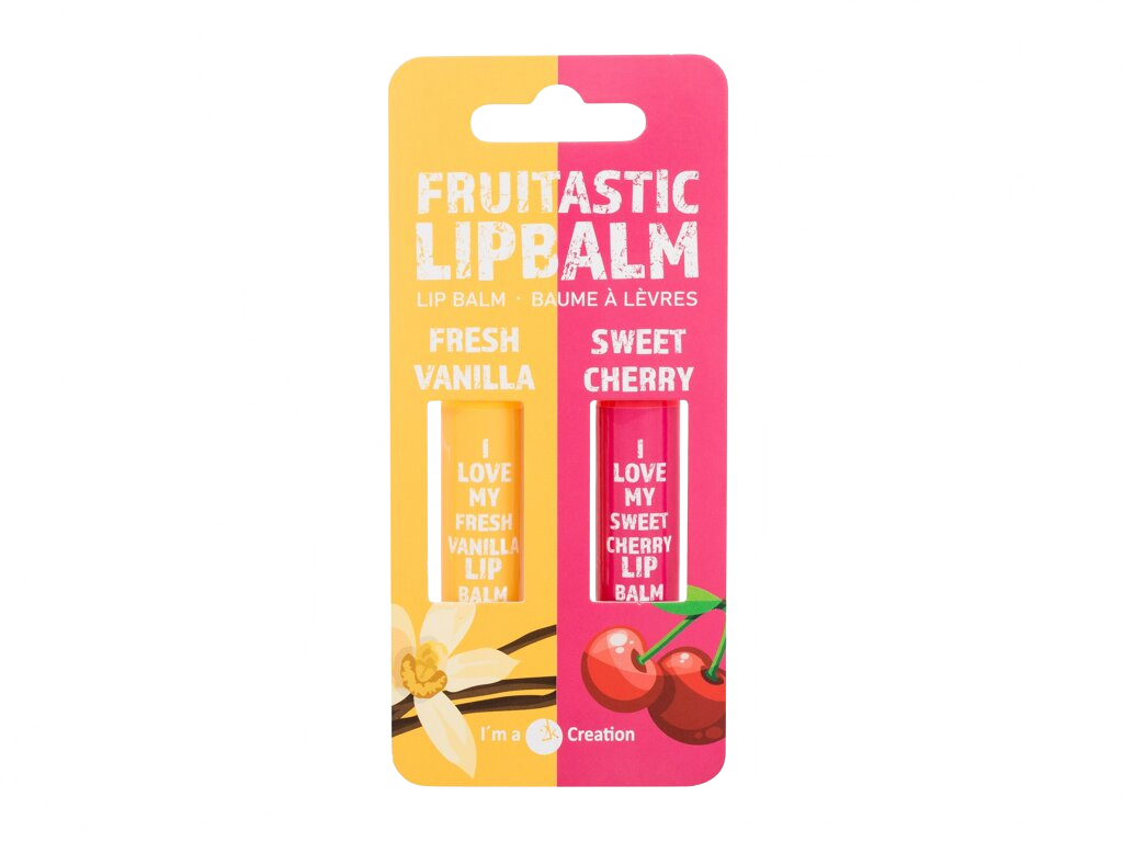 2K Fruitastic Fresh Vanilla & Sweet Cherry dárková sada balzámů na rty 2×4,2 g – MrRizz