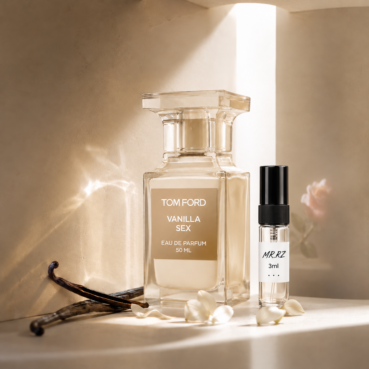 Původní prostředí s lahvičkou vzorku MrRizz