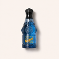 Versace Blue Jeans Man EDT 75 ml, modrý flakon v jednotném flatlay stylu – MrRizz