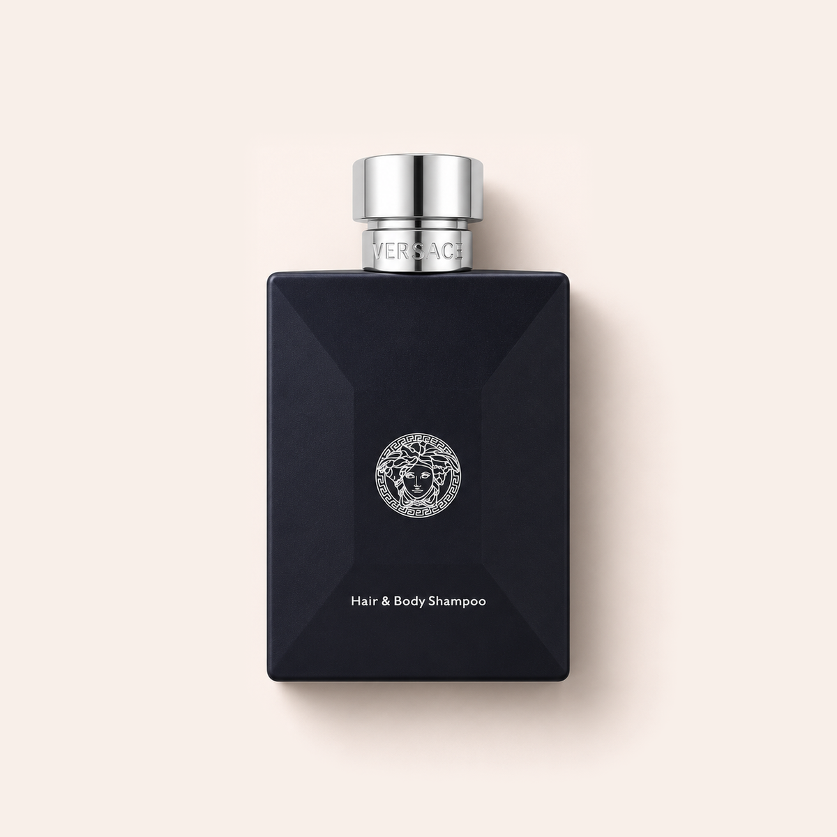 Sprchový gel Versace Pour Homme Hair & Body Shampoo 250 ml na béžovém pozadí – MrRizz