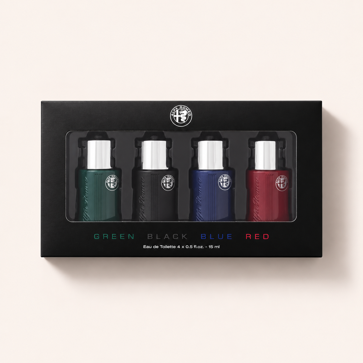 Alfa Romeo – sada Green, Black, Blue a Red 4 × 15 ml