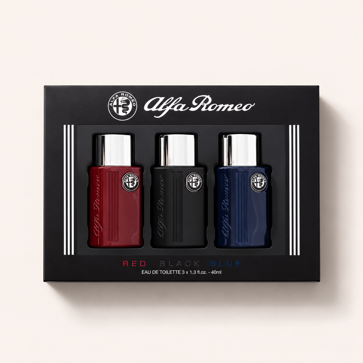 Alfa Romeo Collection – sada Red, Black a Blue 3 × 40 ml