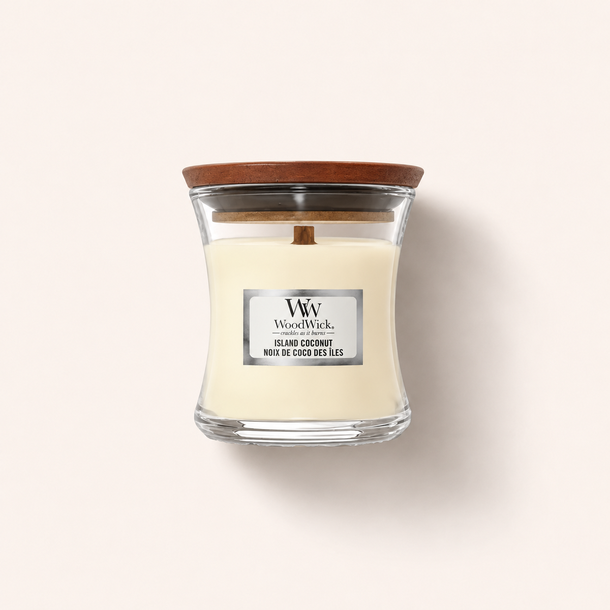 WoodWick Island Coconut 85 g – malá vonná svíčka – MrRizz