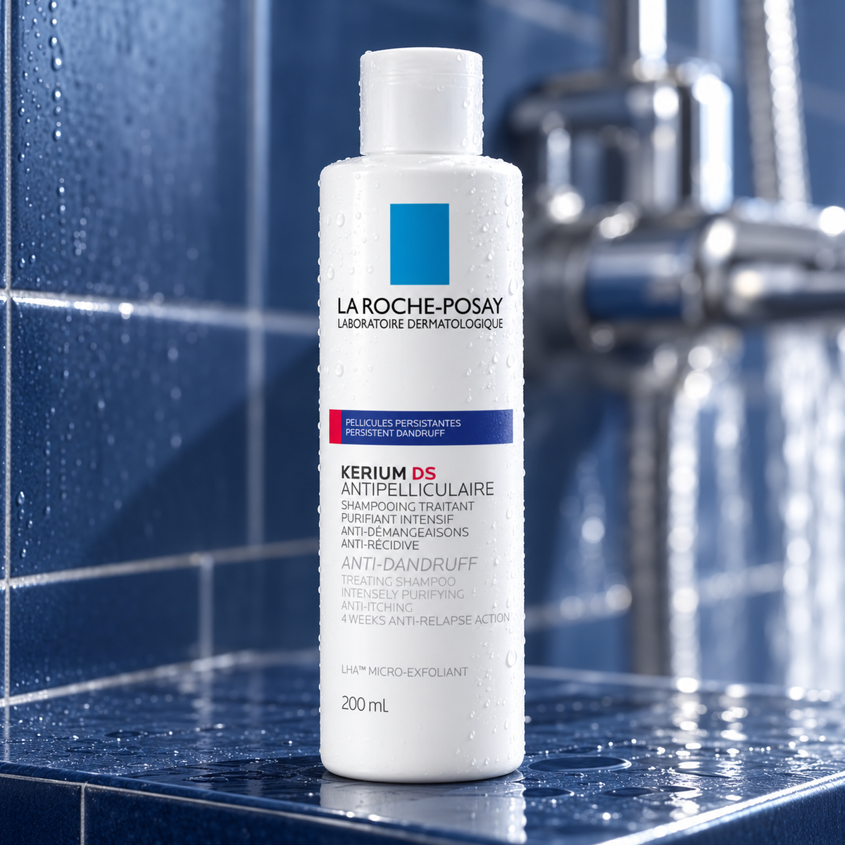 La Roche-Posay Kerium DS Anti-Dandruff Treating Shampoo 200 ml – atmosférická fotografie – MrRizz