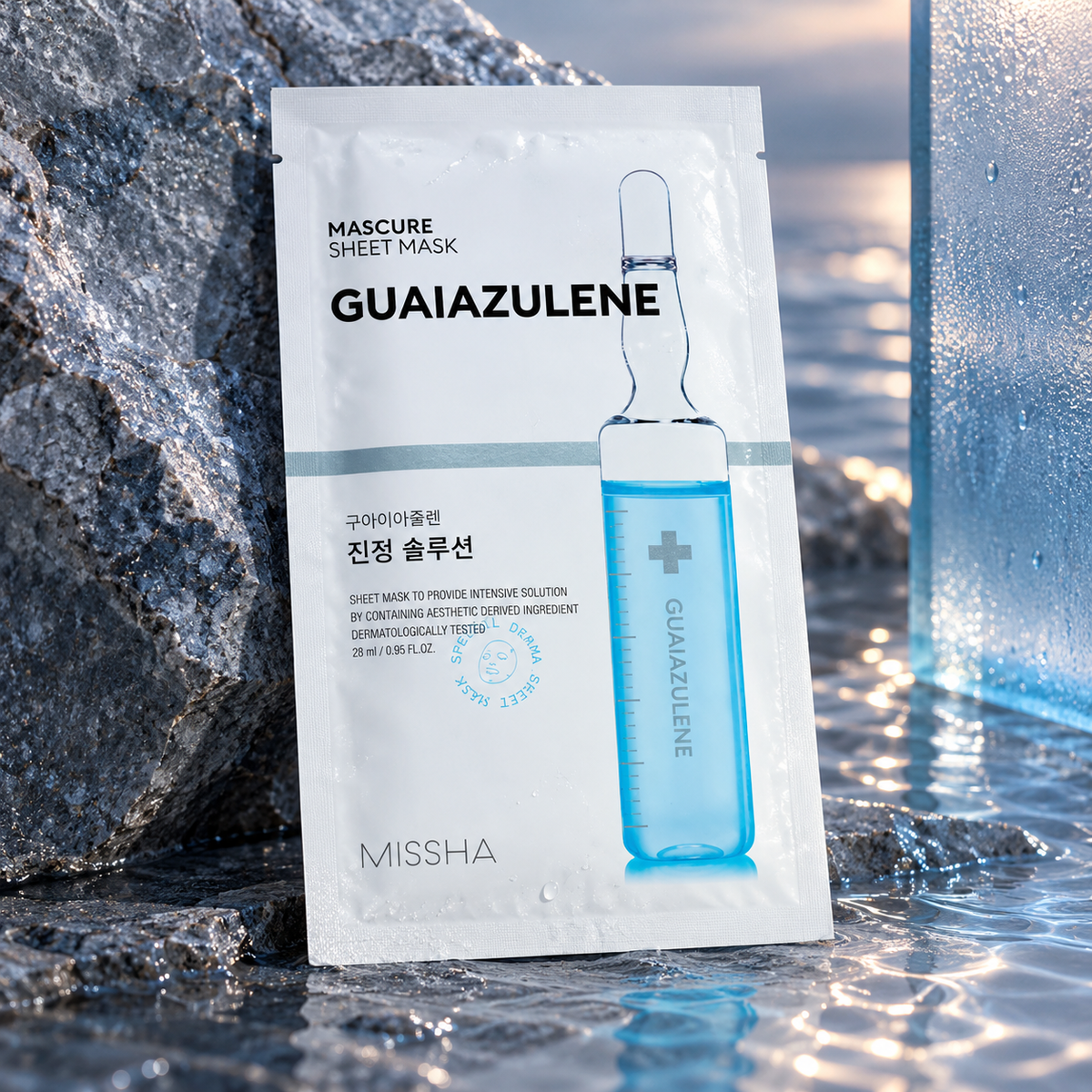 Missha Mascure Sheet Mask Guaiazulene 28 ml – atmosférická fotografie – MrRizz
