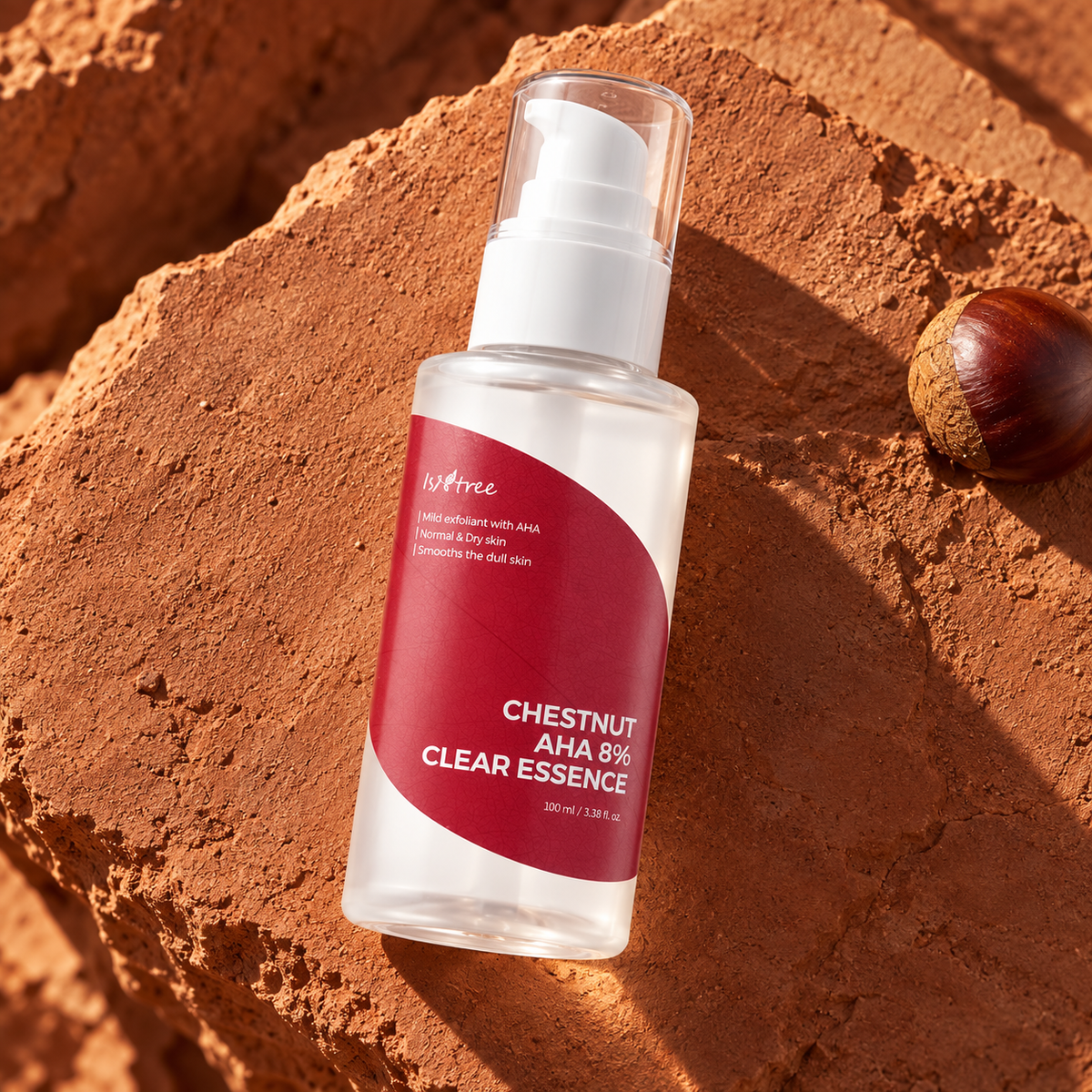 Isntree Chestnut AHA 8% Clear Essence 100 ml – atmosférická fotografie – MrRizz