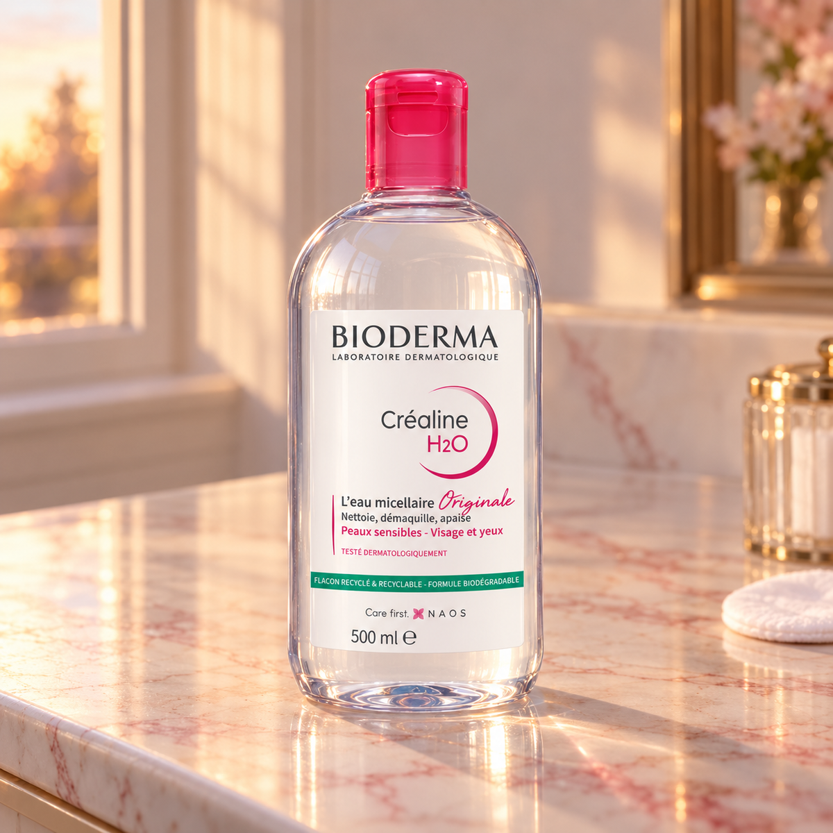 BIODERMA Créaline H2O 500 ml – atmosférická fotografie – MrRizz