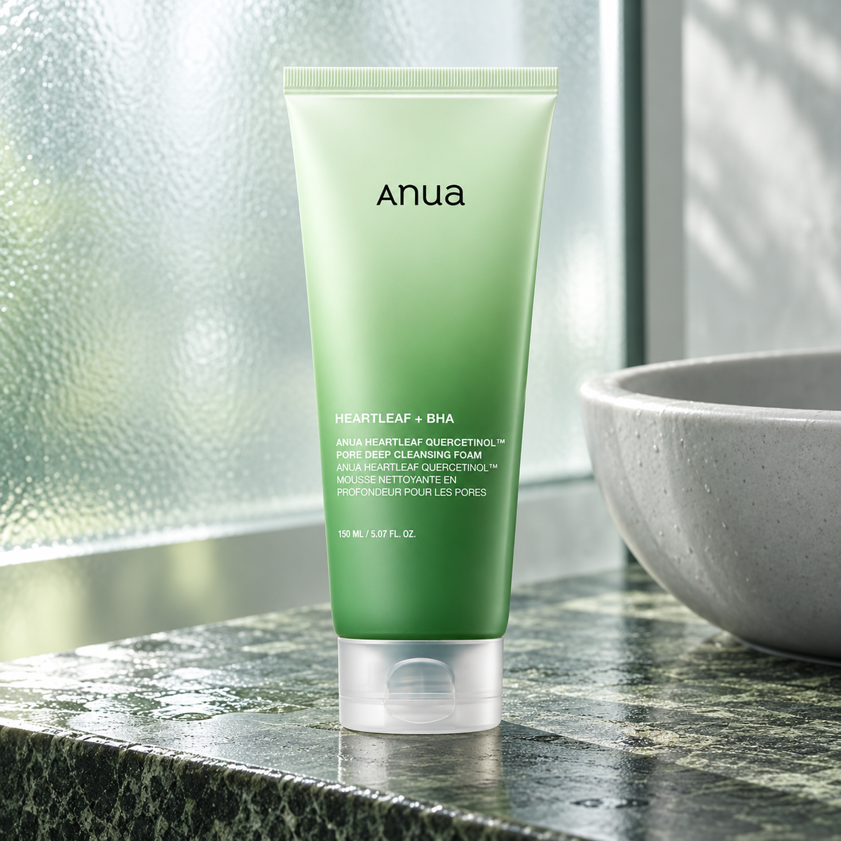 Anua Heartleaf Quercetinol Pore Deep Cleansing Foam 150 ml v prostředí ranního čištění – MrRizz