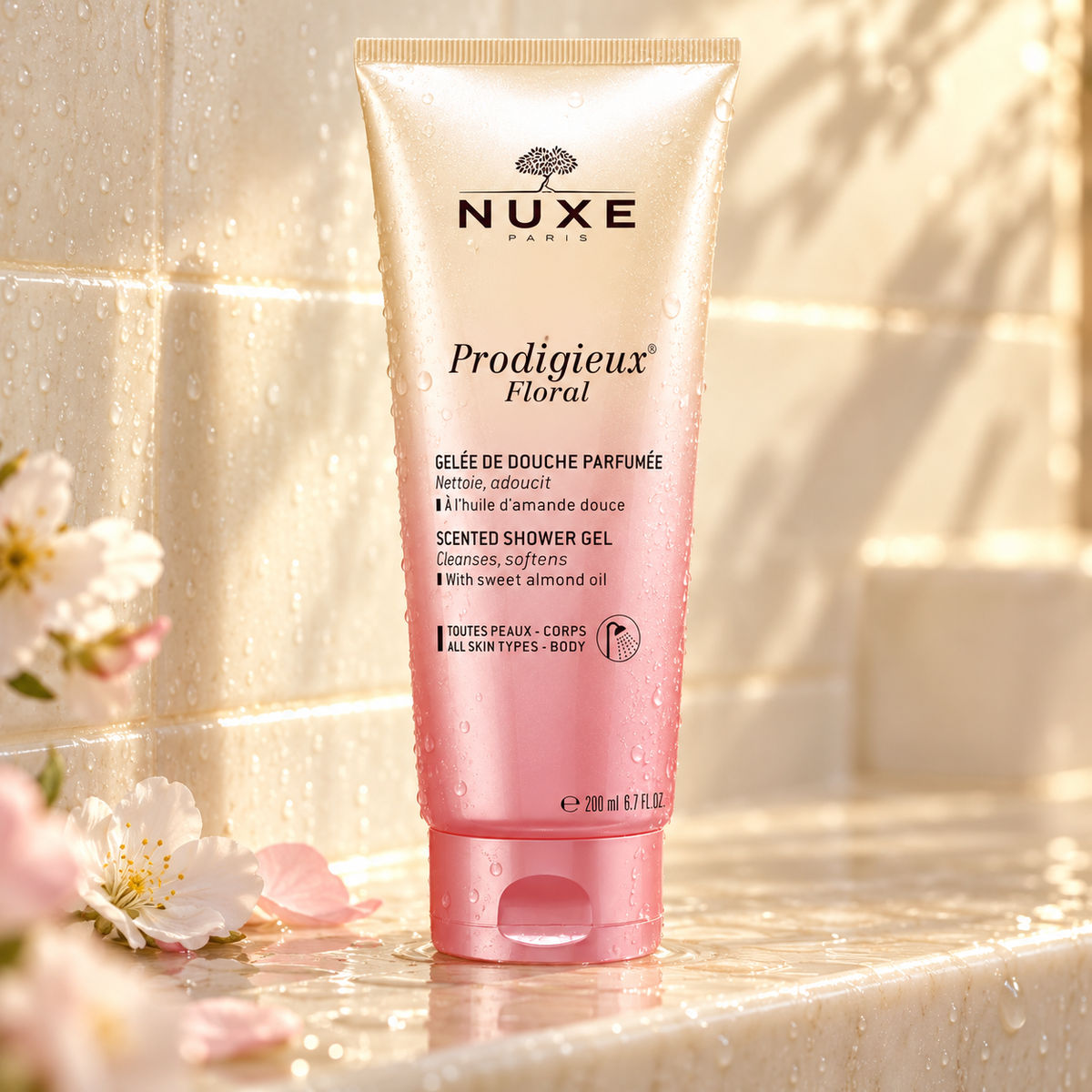 NUXE Prodigieux Floral Scented Shower Gel 200 ml – atmosférická fotografie – MrRizz