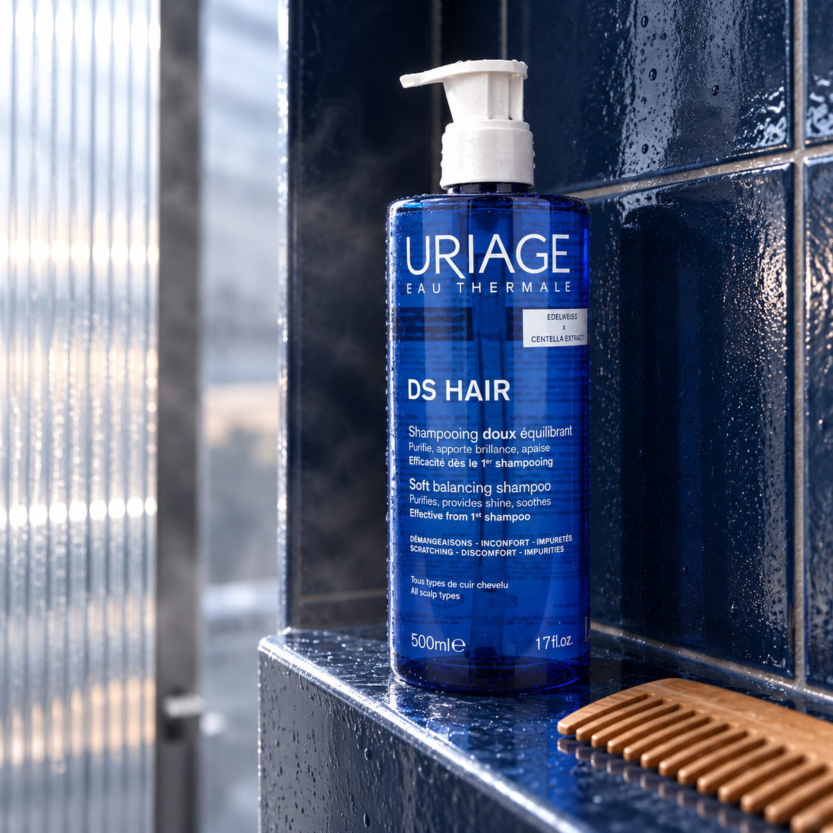 Uriage DS Hair Soft Balancing Shampoo 500 ml – atmosférická fotografie – MrRizz