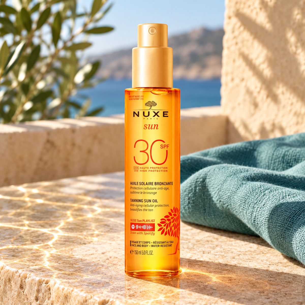 NUXE Sun Tanning Oil 150 ml – atmosférická fotografie – MrRizz