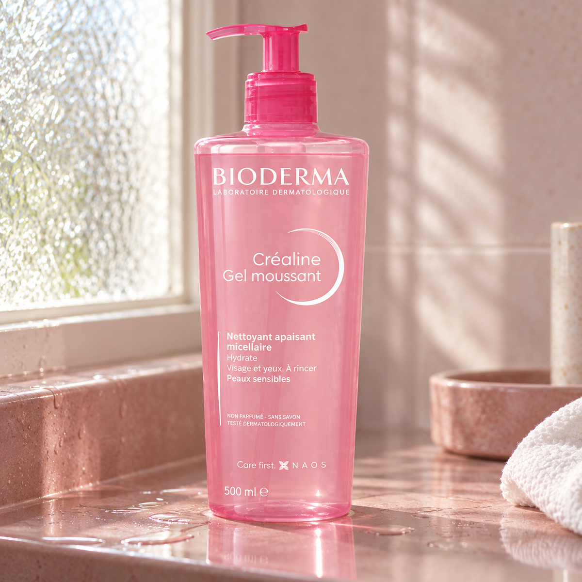 BIODERMA Créaline Gel Moussant 500 ml – atmosférická fotografie – MrRizz