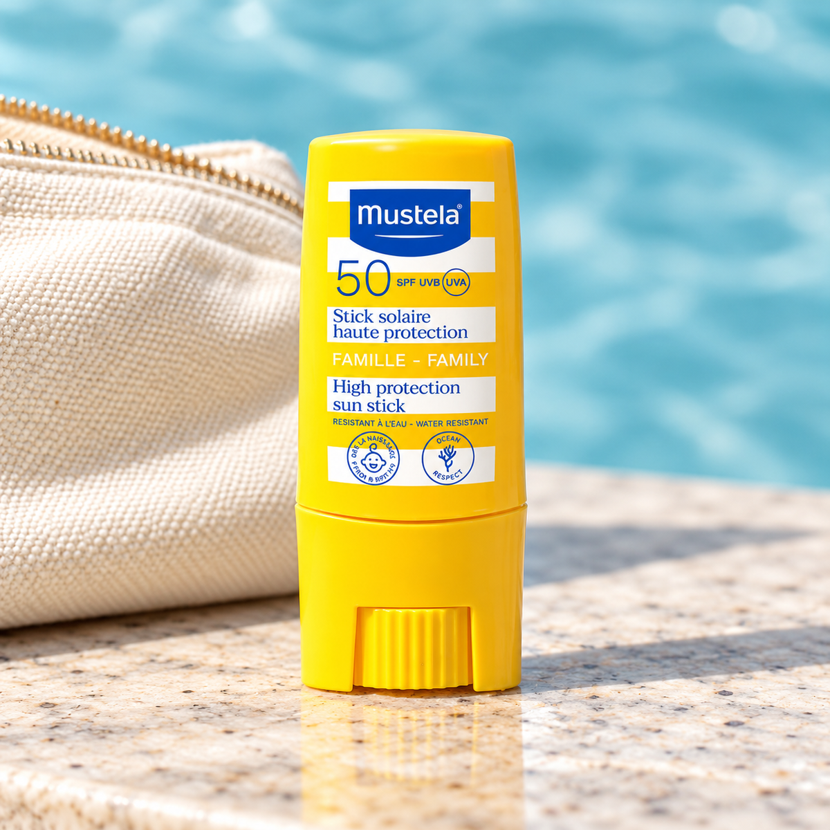 Mustela Solaires High Protection Sun Stick 9 ml – atmosférická fotografie – MrRizz