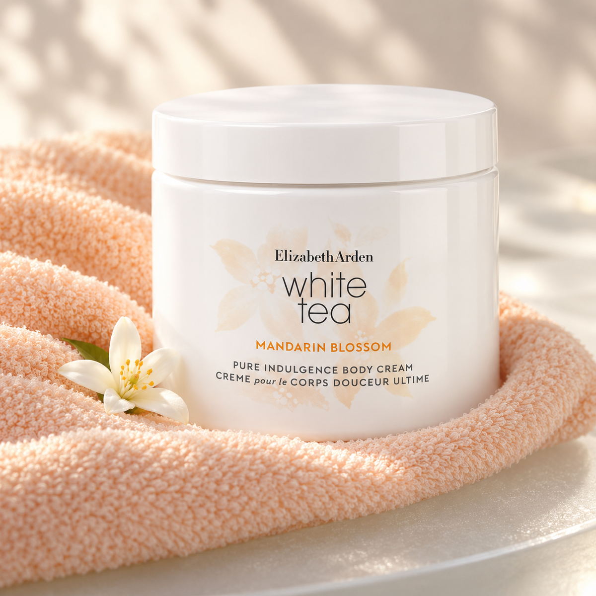 Elizabeth Arden White Tea Mandarin Blossom tělový krém 400 ml – atmosférická fotografie – MrRizz