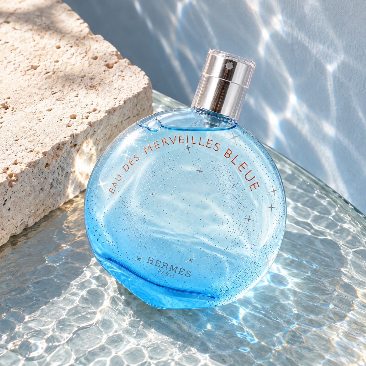 Hermès Eau des Merveilles Bleue EDT 100 ml – atmosférická fotografie – MrRizz