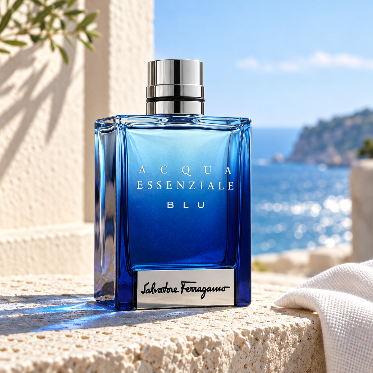 Ferragamo Acqua Essenziale Blu EDT 100 ml – atmosférická fotografie – MrRizz