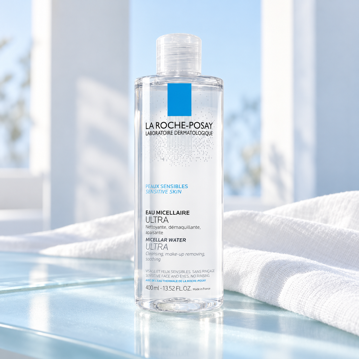 La Roche-Posay Micellar Water Ultra Sensitive Skin 400 ml – atmosférická fotografie – MrRizz