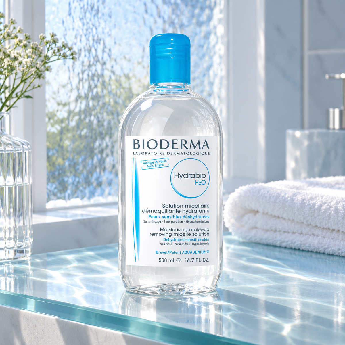 BIODERMA Hydrabio H2O 500 ml – atmosférická fotografie – MrRizz