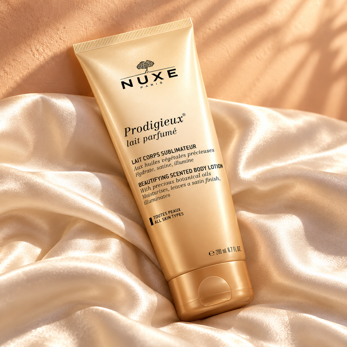 NUXE Prodigieux Beautifying Scented Body Lotion 200 ml – atmosférická fotografie – MrRizz