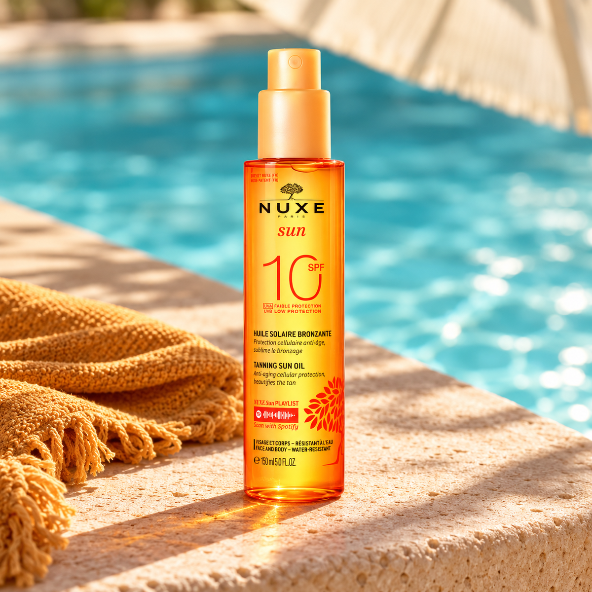 NUXE Sun Tanning Oil 150 ml – atmosférická fotografie – MrRizz