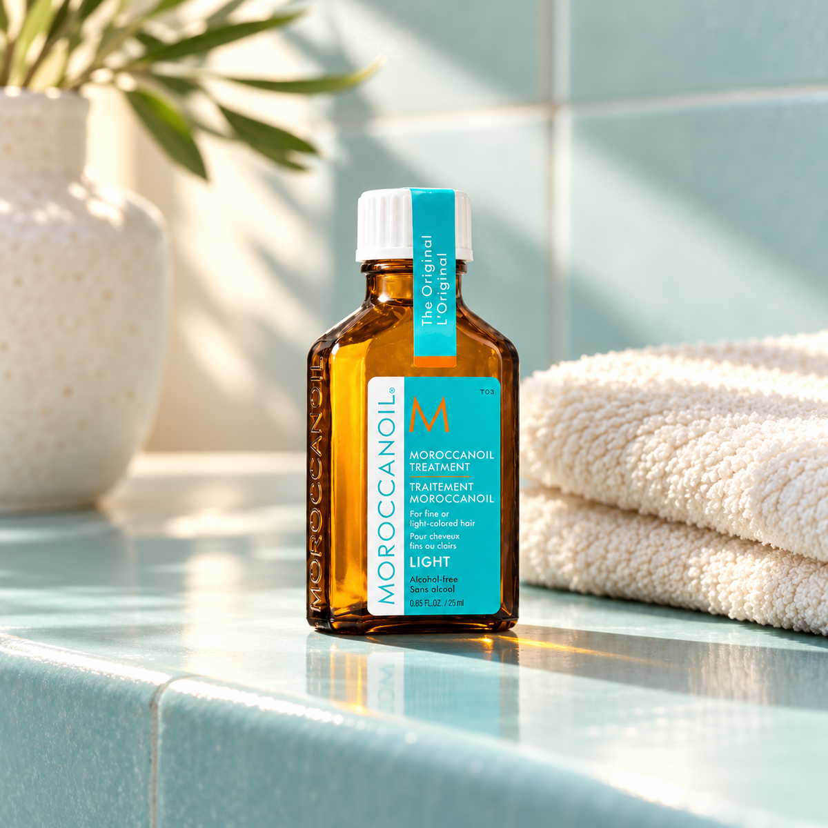 Moroccanoil Treatment Light Olej na vlasy 25 ml – atmosférická fotografie – MrRizz