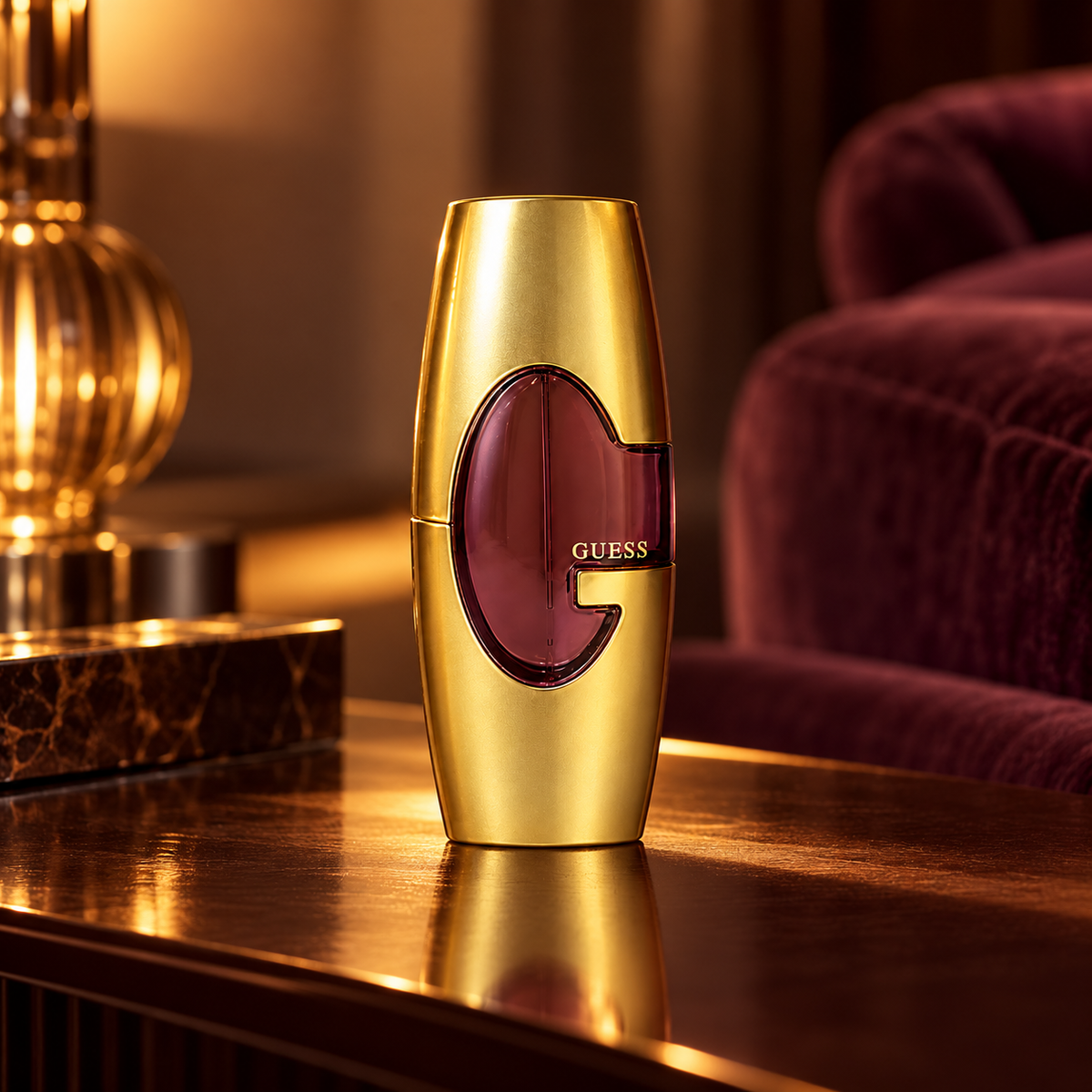 GUESS Gold EDP 75 ml – atmosférická fotografie – MrRizz