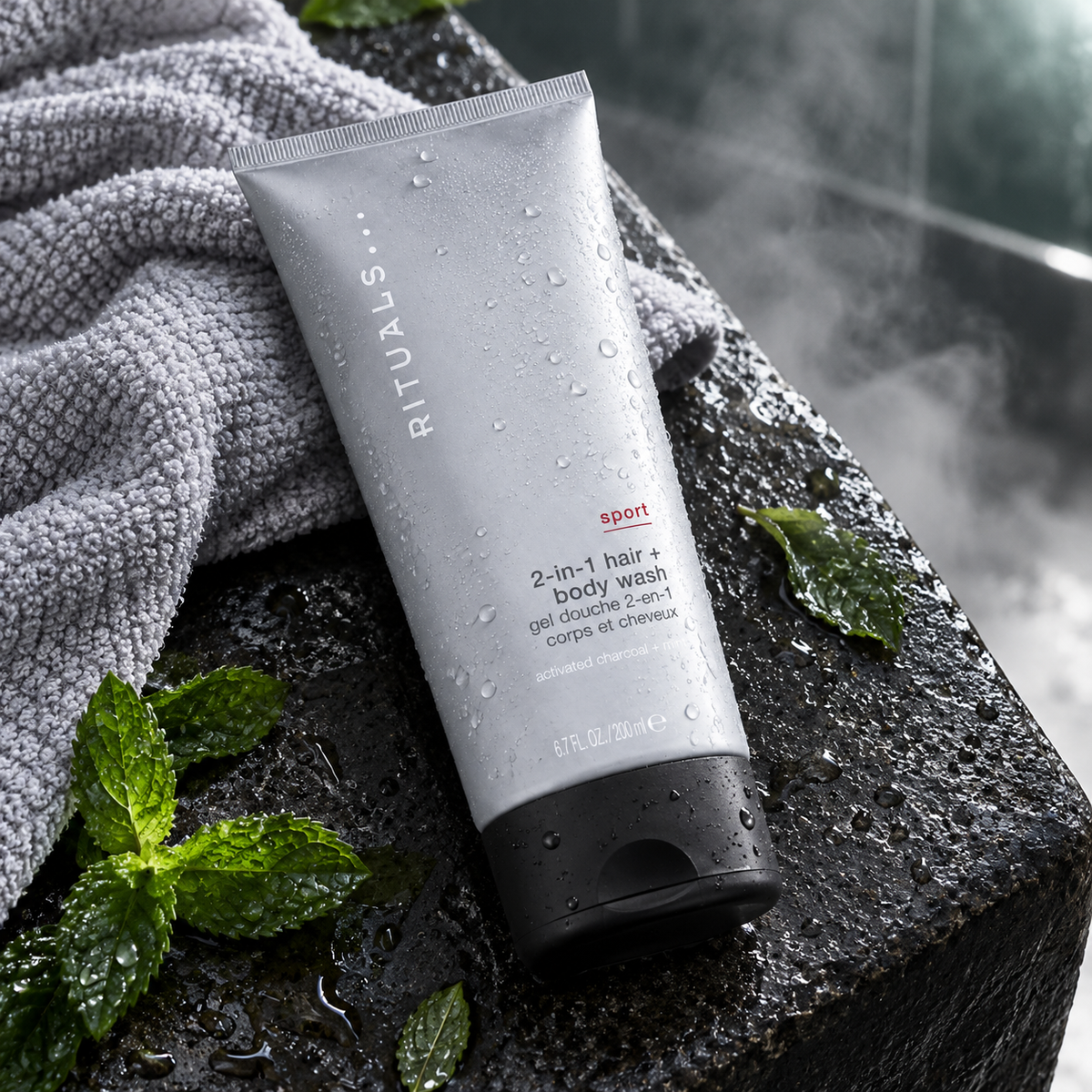Rituals Sport 2-in-1 Hair + Body Wash 200 ml – atmosférická fotografie – MrRizz