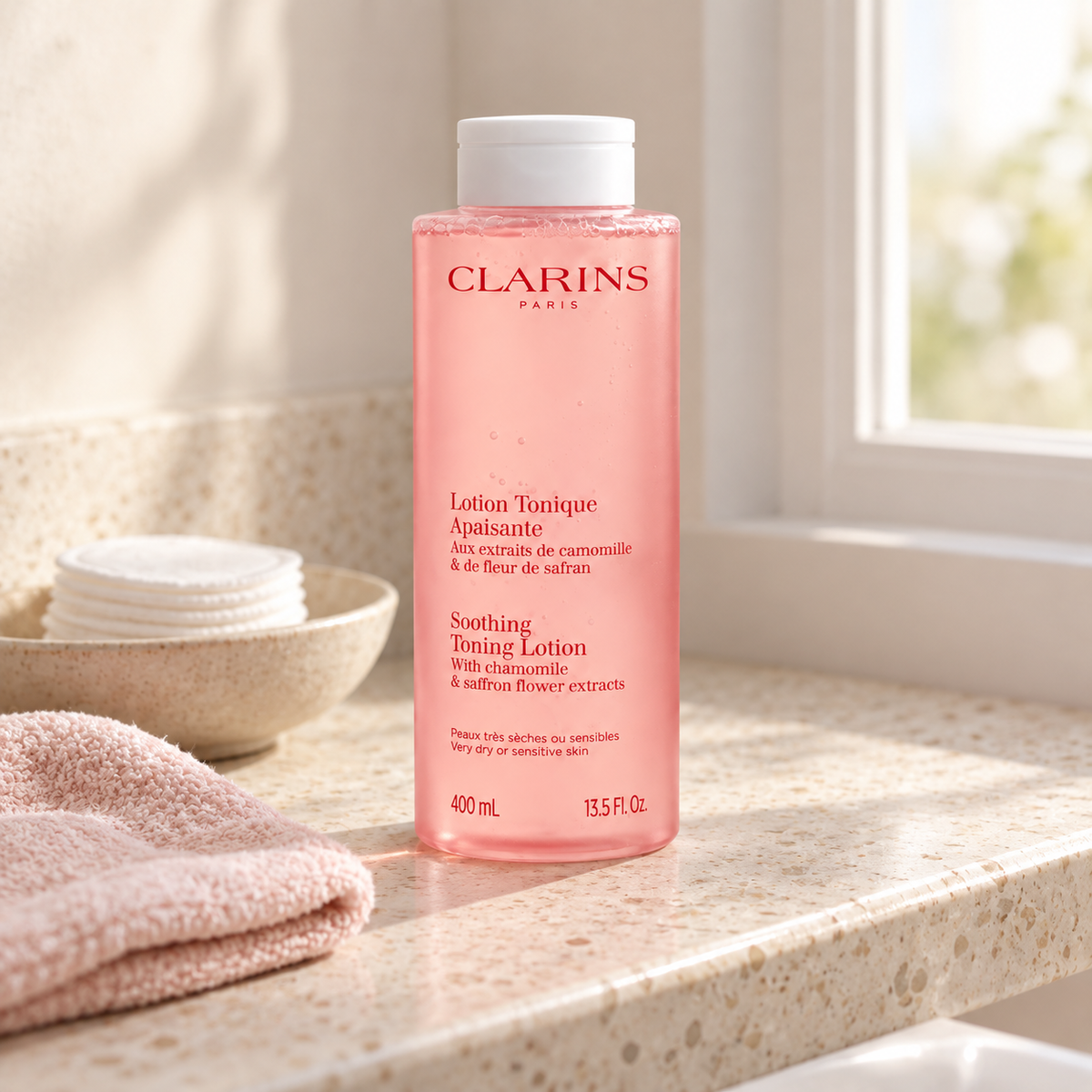 Clarins Soothing Toning Lotion 400 ml – atmosférická fotografie – MrRizz