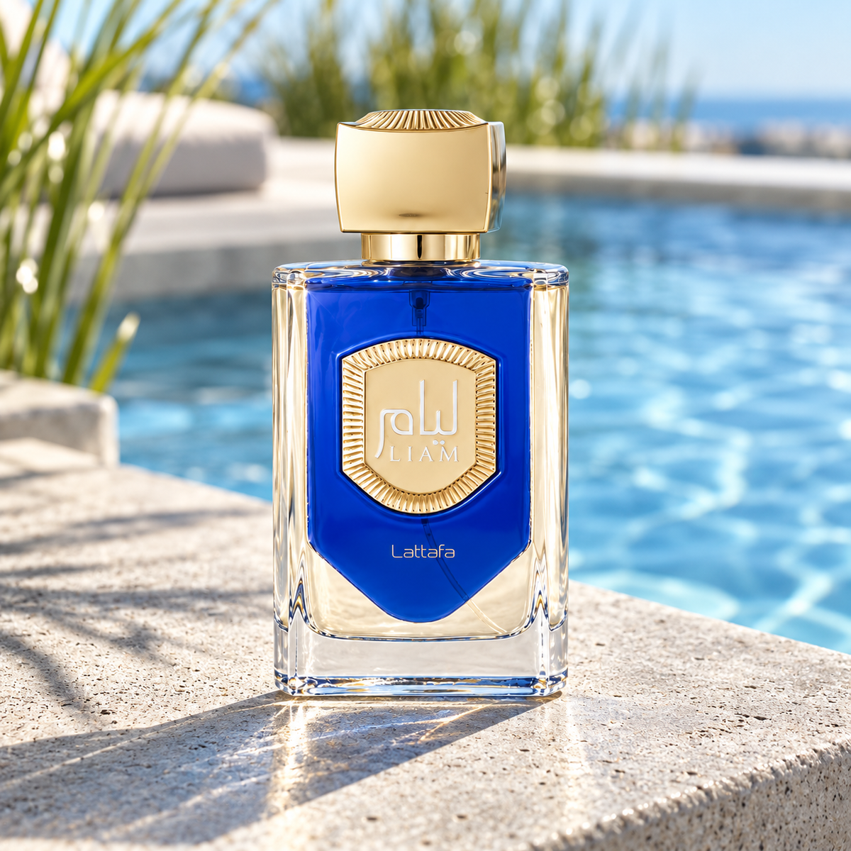 Lattafa Liam Blue Shine EDP 100 ml – atmosférická fotografie – MrRizz
