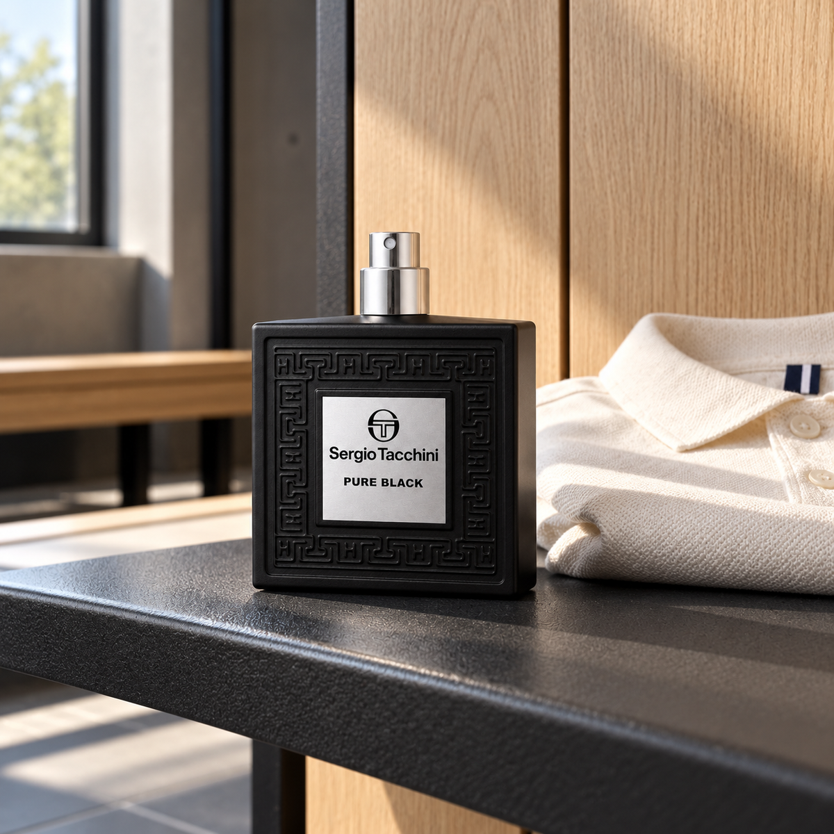 Sergio Tacchini Pure Black 100 ml – atmosférická fotografie – MrRizz
