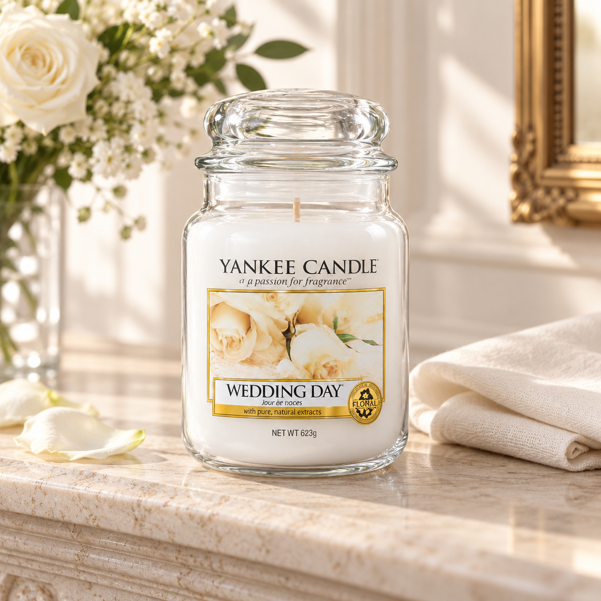Yankee Candle Wedding Day 623 ml – atmosférická fotografie – MrRizz